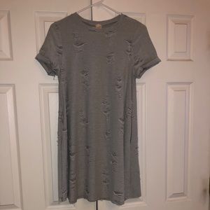 distressed t shirt dress